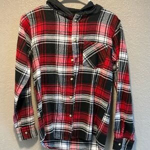 Plaid Kids Shirt - Red and Black